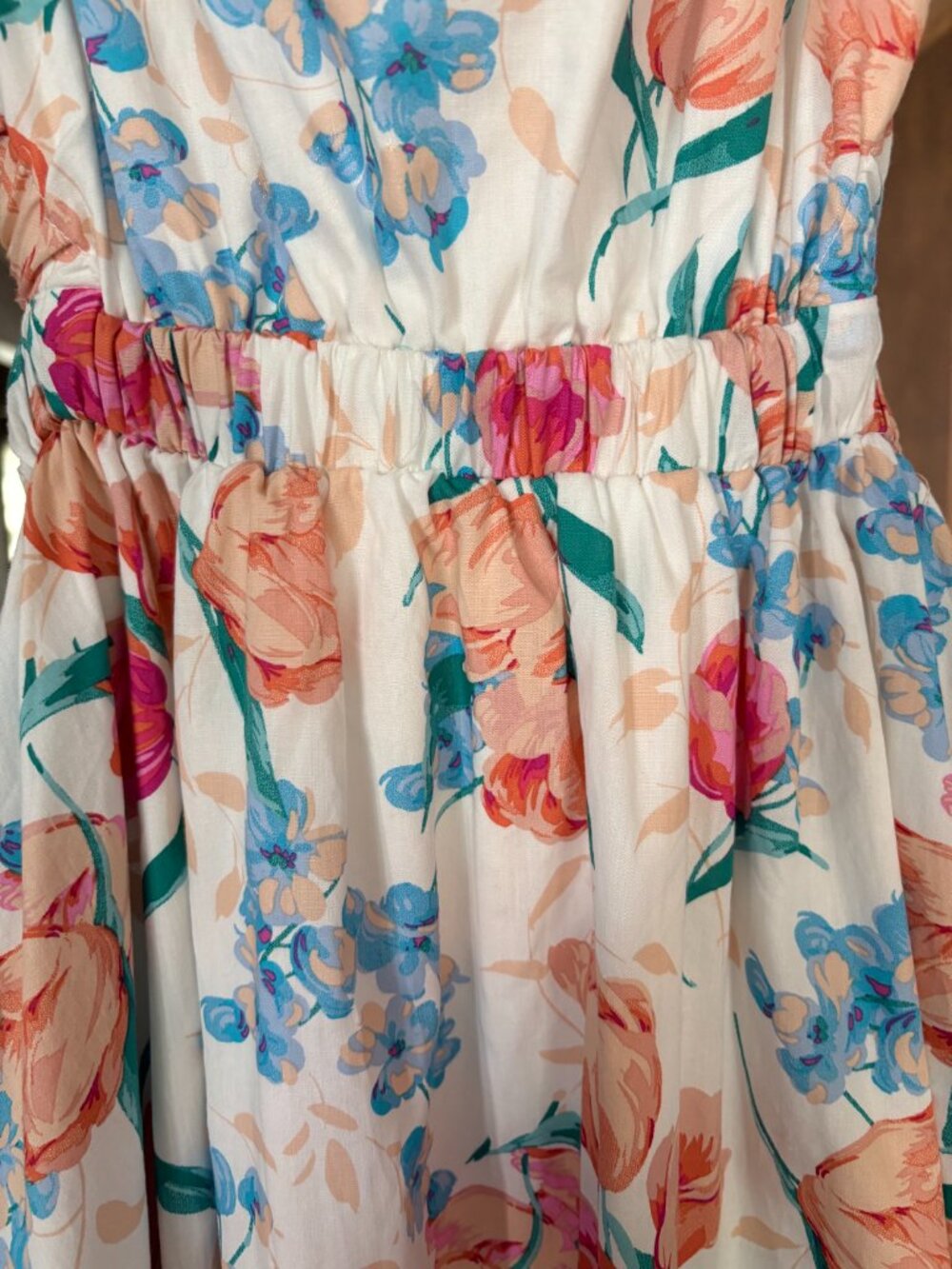 NWT Flying Tomato Floral Tie Strap Midi Fit & Flare Dress. Size M - Picture 9 of 14
